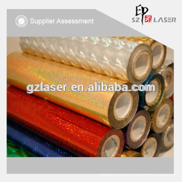 Bopp/PET/PVC holographic film, laser packaging film, for lamination and printing